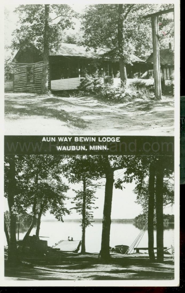 Waubun, MN, White Earth Lake, AunWayBewin Lodge 1, ca 1950s Ren