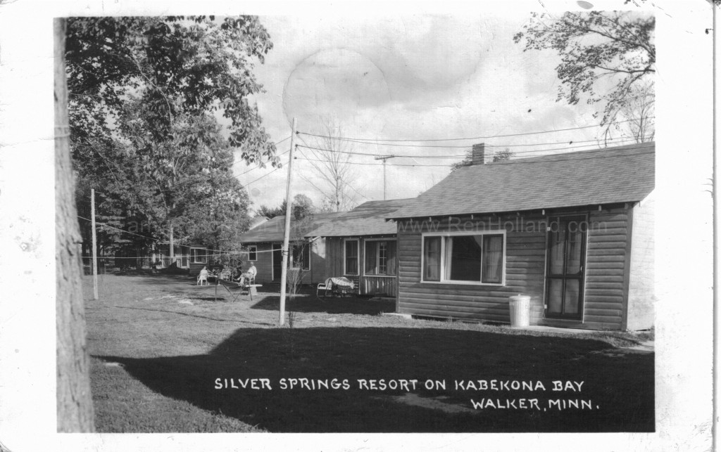 10F1 Silver Springs Resort, Kabekona Bay, Leech Lake, ca 1950 Ren