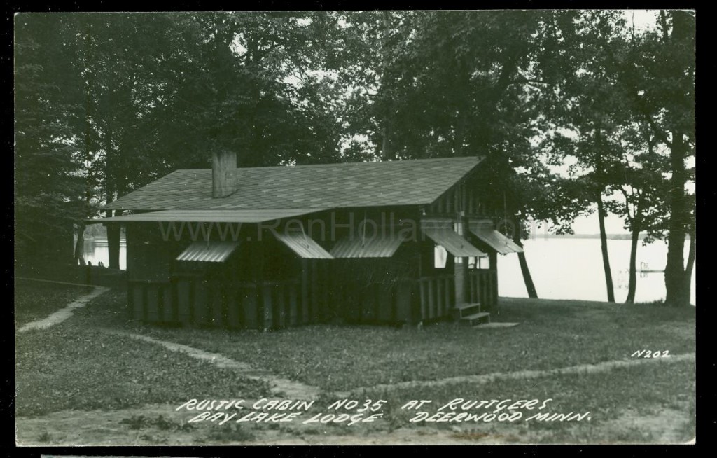 Deerwood, MN, Ruttger’s Bay Lake Lodge (Cabin 35) 1, ca 1940 Ren