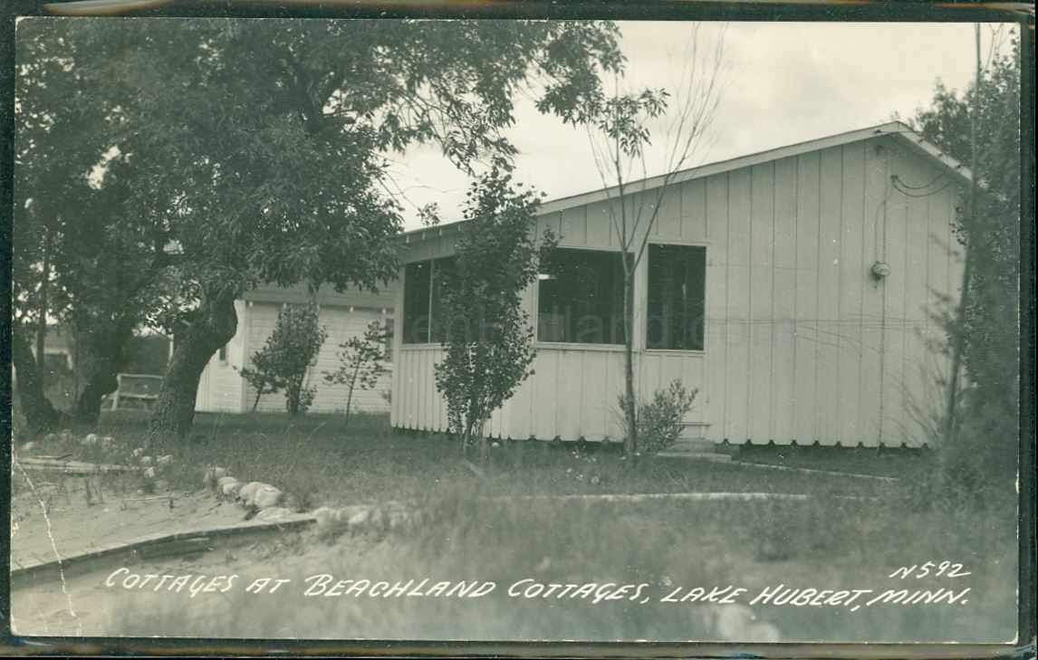 Lake Hubert, MN, Beachland Cottages, ca 1940 Ren Holland's site