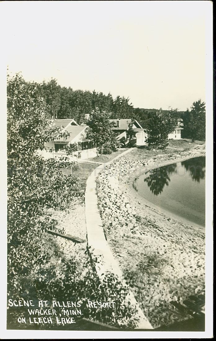 Walker, MN, Leech Lake, Allens Resort 2, ca 1940 Ren Holland's site