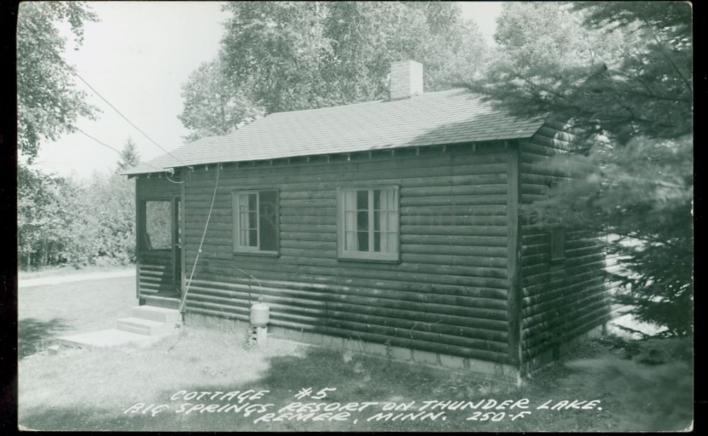 Remer, MN, Thunder Lake, Big Springs Resort, ca 1950 Ren Holland's