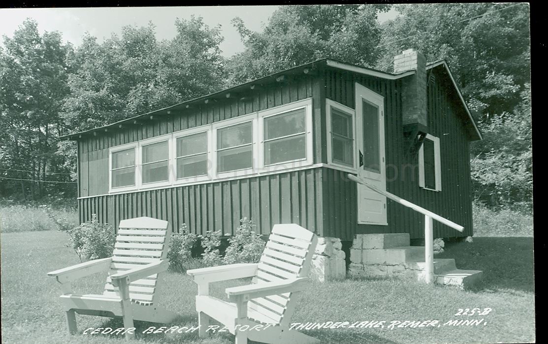 Remer, MN, Thunder Lake, Cedar Beach Resort, ca 1950 Ren Holland's