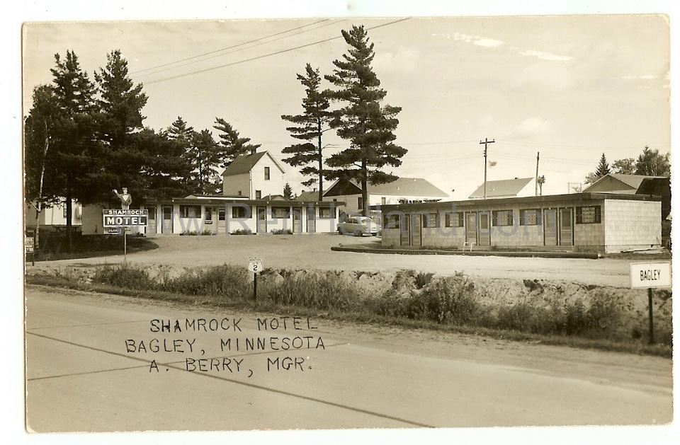 Bagley, MN, Shamrock Motel, ca 1950 Ren Holland's site