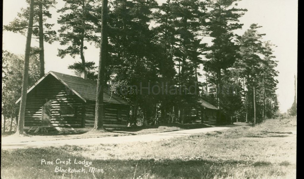 Blackduck, MN, Blackduck Lake, Pine Crest Lodge, ca 1930 Ren Holland