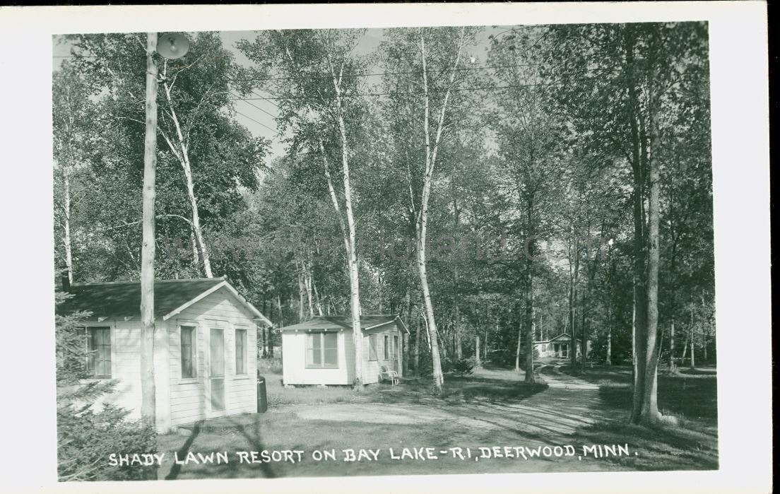 Deerwood, MN, Bay Lake, Shady Lawn Resort, ca 1950 Ren Holland's site