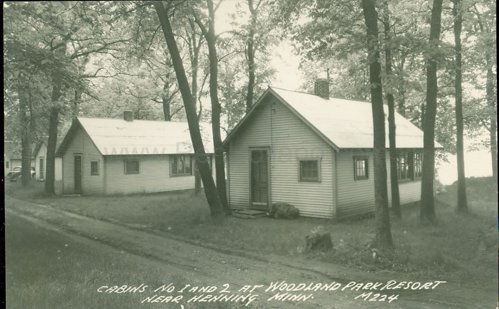Henning, MN, East Battle Lake, Woodland Park Resort 2, ca 1940s Ren