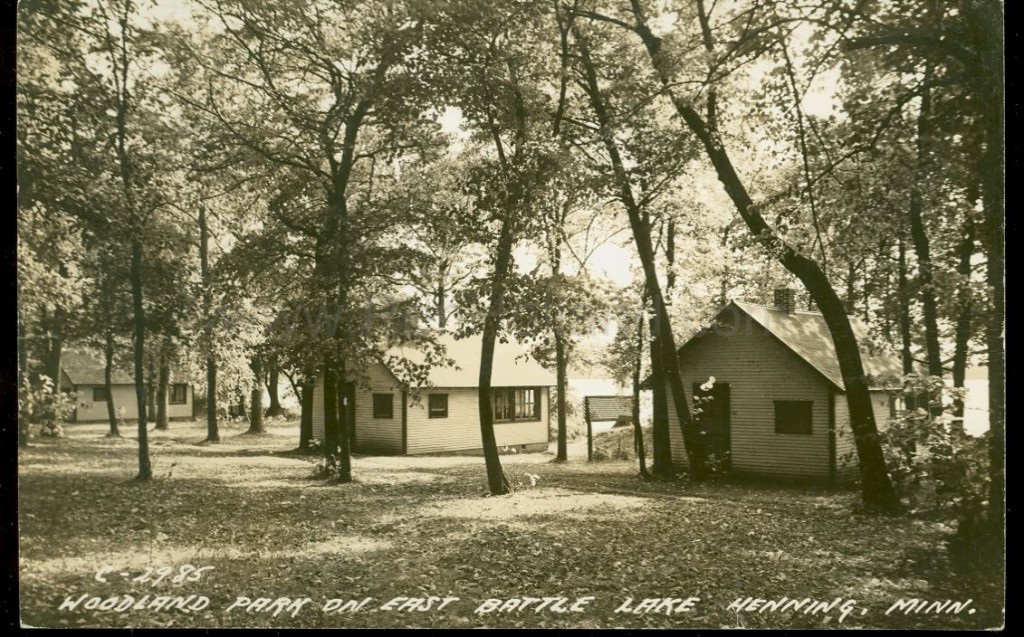 Henning, MN, East Battle Lake, Woodland Park, ca 1940 Ren Holland's