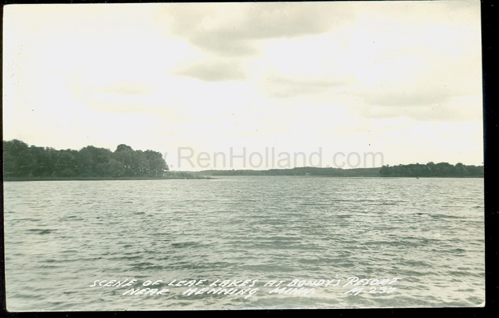 Henning, MN, between East and West Leaf Lake, Bondy’s Leaf Lakes Resort