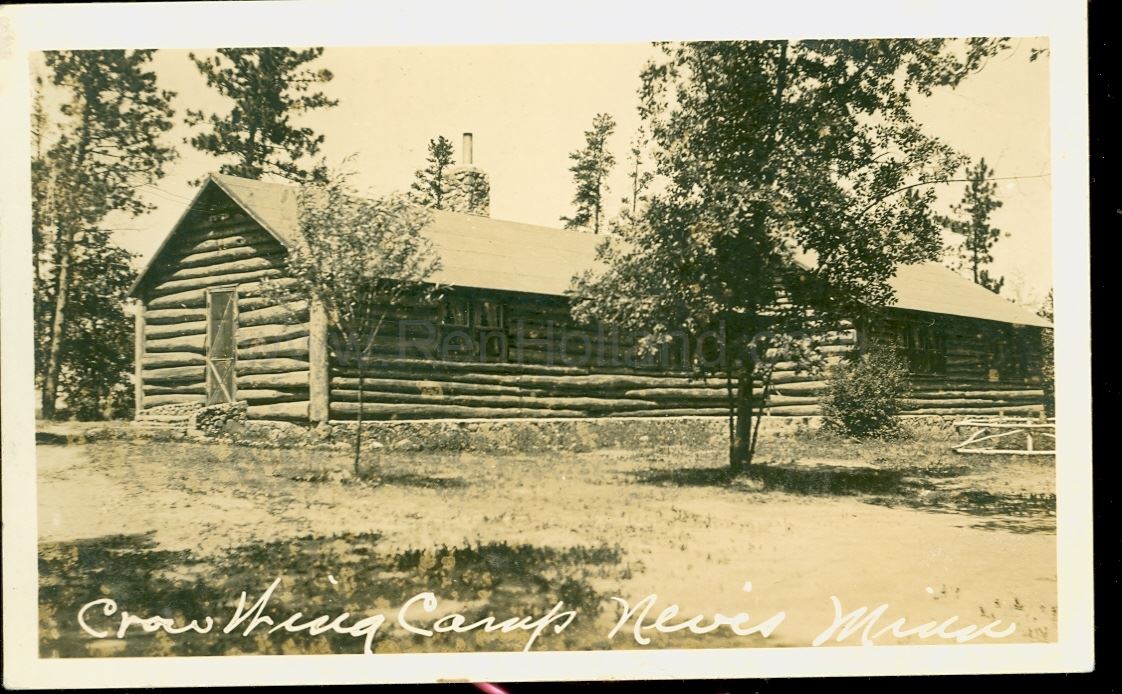 Nevis, MN, 3rd Crow Wing Lake, Crow Wing Camp 1, ca 1930s Ren