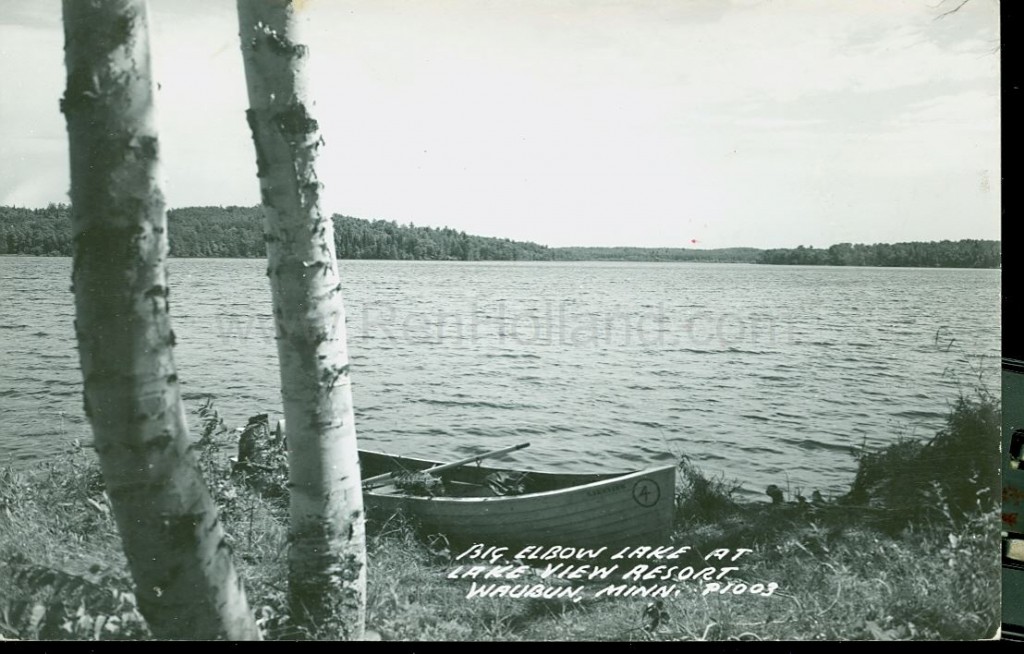 Waubun, MN, Big Elbow Lake, Lake View Resort 2, ca 1940s Ren Holland