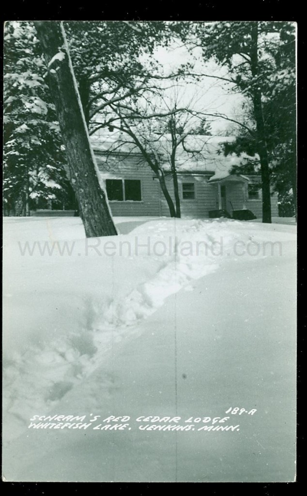 Jenkins, MN, Whitefish Lake, Schram’s Red Cedar Lodge 8, ca 1950s
