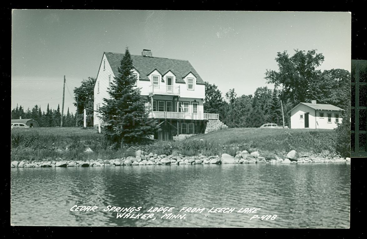 Walker, MN, Leech Lake, Cedar Springs Lodge 2, ca 1940s Ren Holland