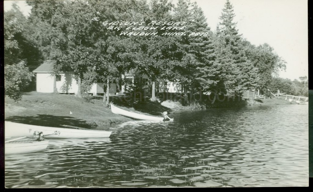 Waubun, MN, Big Elbow Lake, Gibson’s Resort 2, ca 1940s Ren Holland