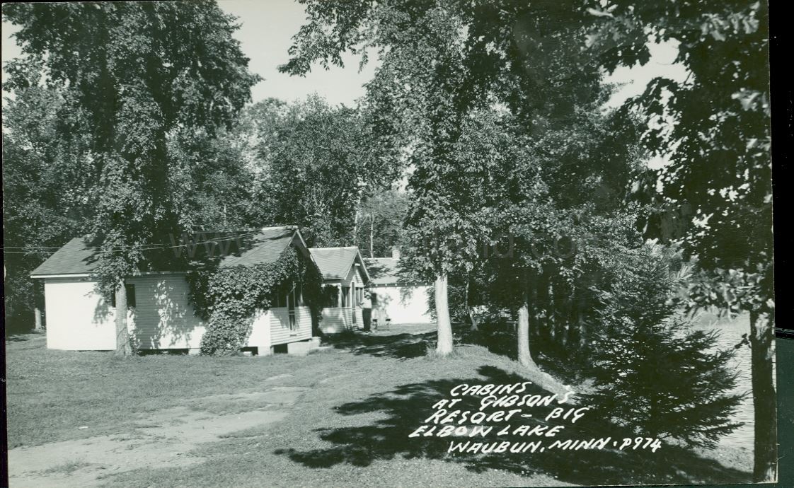 Waubun, MN, Big Elbow Lake, Gibson’s Resort 3, ca 1940s Ren Holland's site