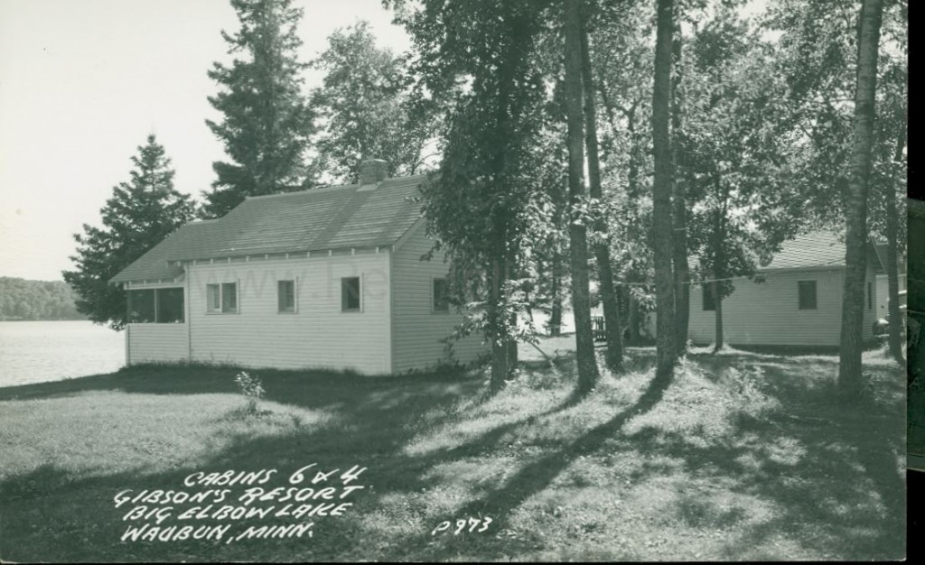 Waubun, MN, Big Elbow Lake, Gibson’s Resort 5, ca 1940s Ren Holland's site