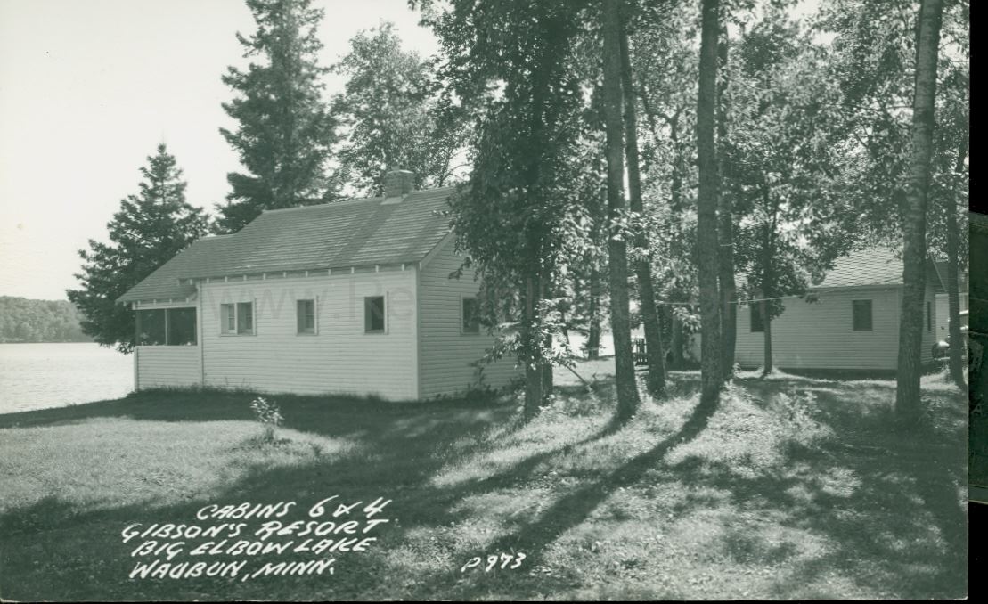 Waubun, MN, Big Elbow Lake, Gibson’s Resort 5, ca 1940s Ren Holland