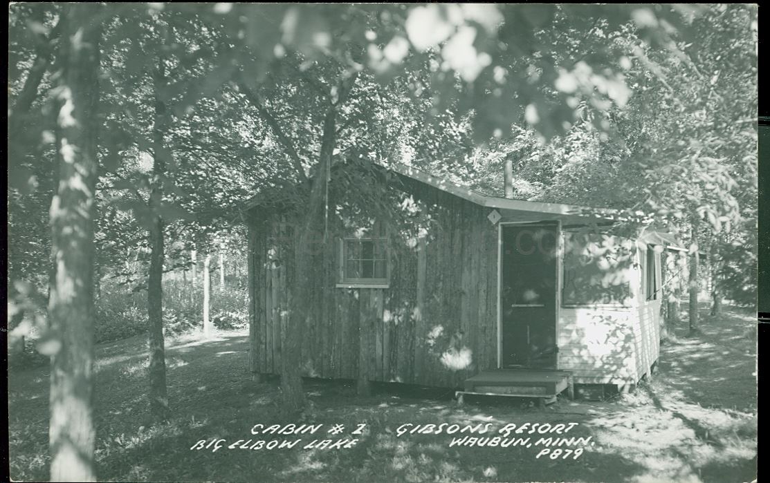 Waubun, MN, Big Elbow Lake, Gibson’s Resort 8, ca 1940s Ren Holland's site