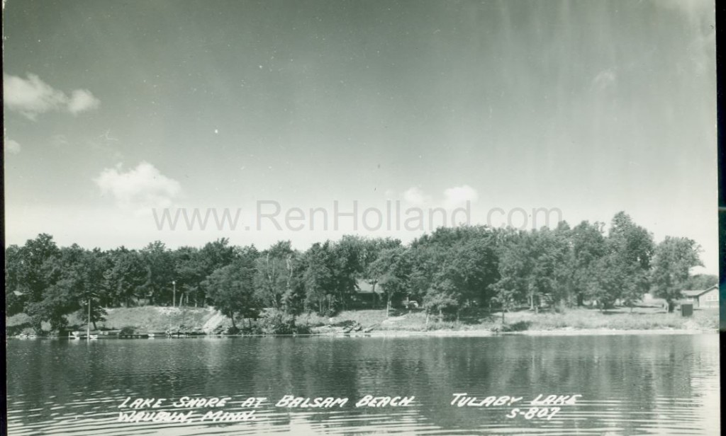 Waubun, MN, Tulaby Lake, Balsam Beach Resort 2, ca 1950s Ren Holland