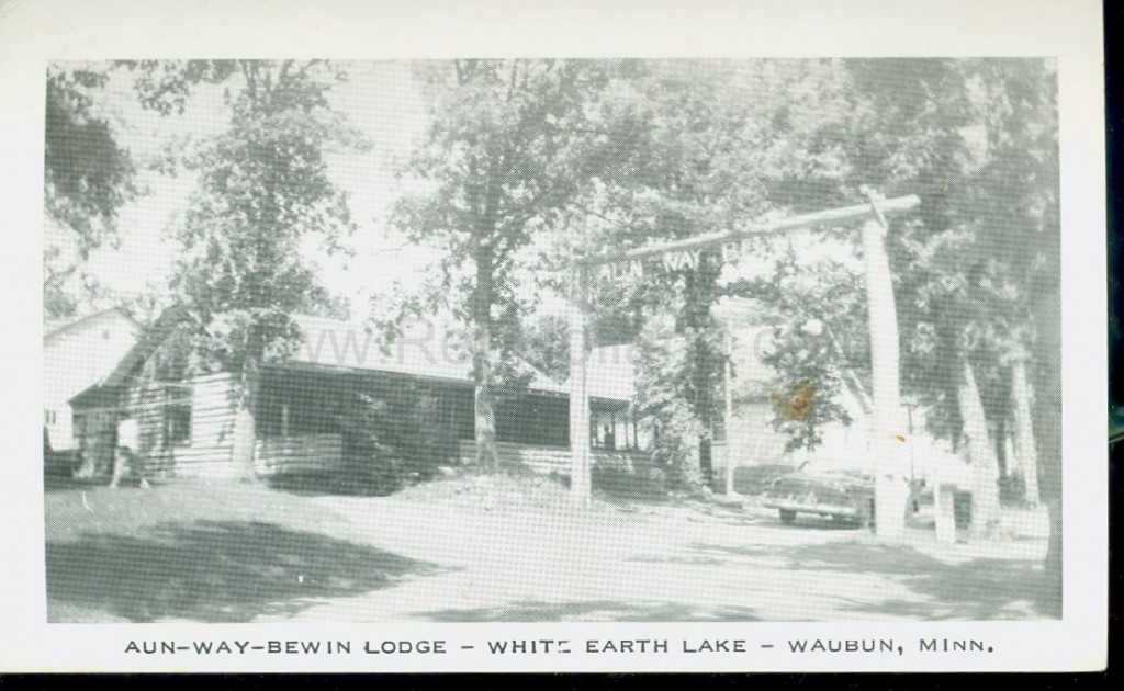 Waubun, MN, White Earth Lake, AunWayBewin Lodge 2, ca 1950s Ren