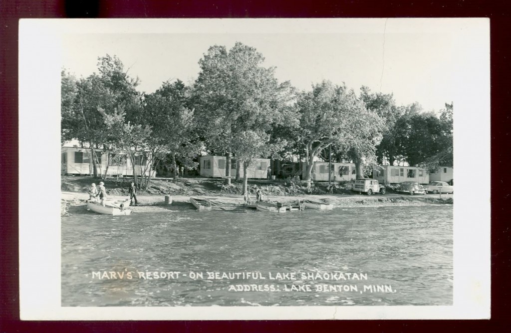 Lake Benton, MN, Lake Shaokatan, Marv’s Resort, ca 1950s Ren Holland