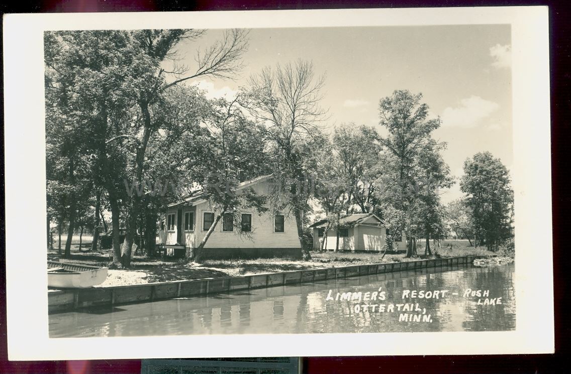 Ottertail, MN, Rush Lake, Limmer’s Resort, ca 1940s Ren Holland's site