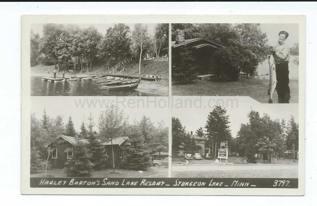 Sturgeon Lake, MN, Sand Lake, Sand Lake Resort (Harley Barton) ca 1940s