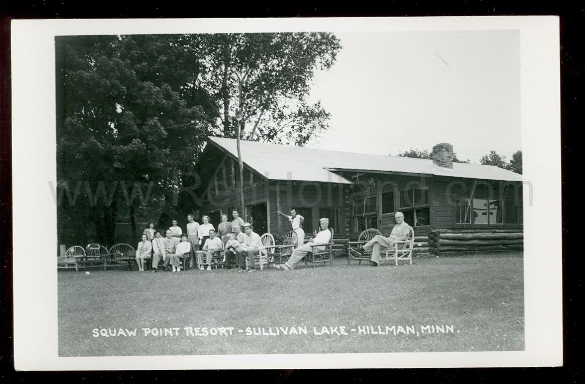 Hillman, MN, Sullivan Lake, Squaw Point Resort 1, ca 1950s Ren Holland's site