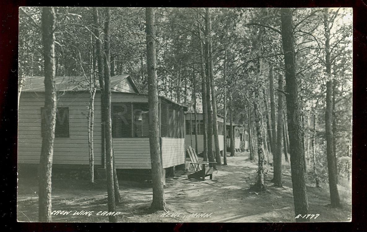 Nevis, MN, 3rd Crow Wing Lake, Crow Wing Camp 5, ca 1940s Ren