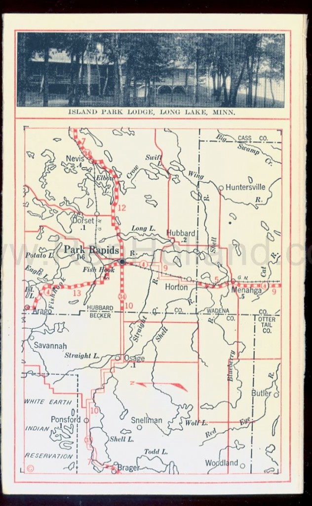 Park Rapids, MN, Long Lake, Island Park Lodge, ca 1950s Ren Holland's
