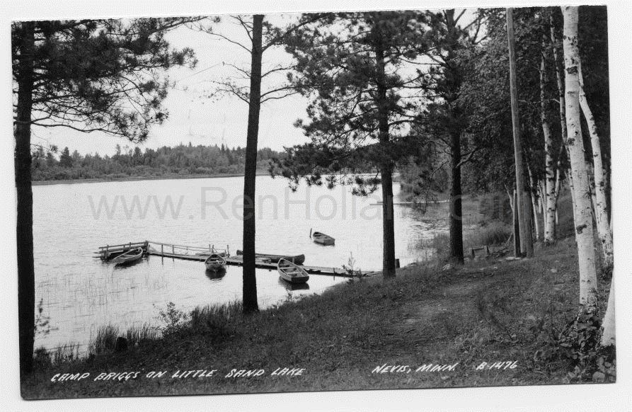 Nevis, MN, Little Sand Lake, Camp Brigs, ca 1940s Ren Holland's Website