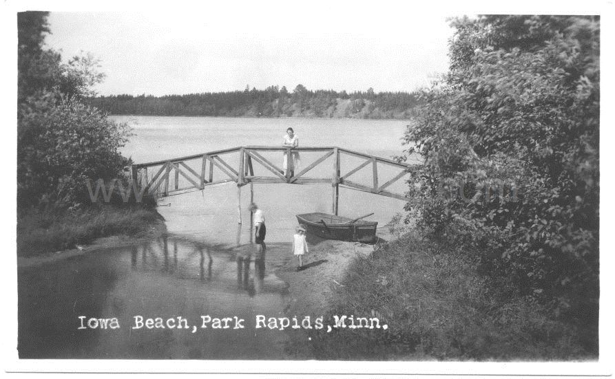 Park Rapids, MN, Big Sand Lake, Iowa Beach, ca 1930s Ren Holland's