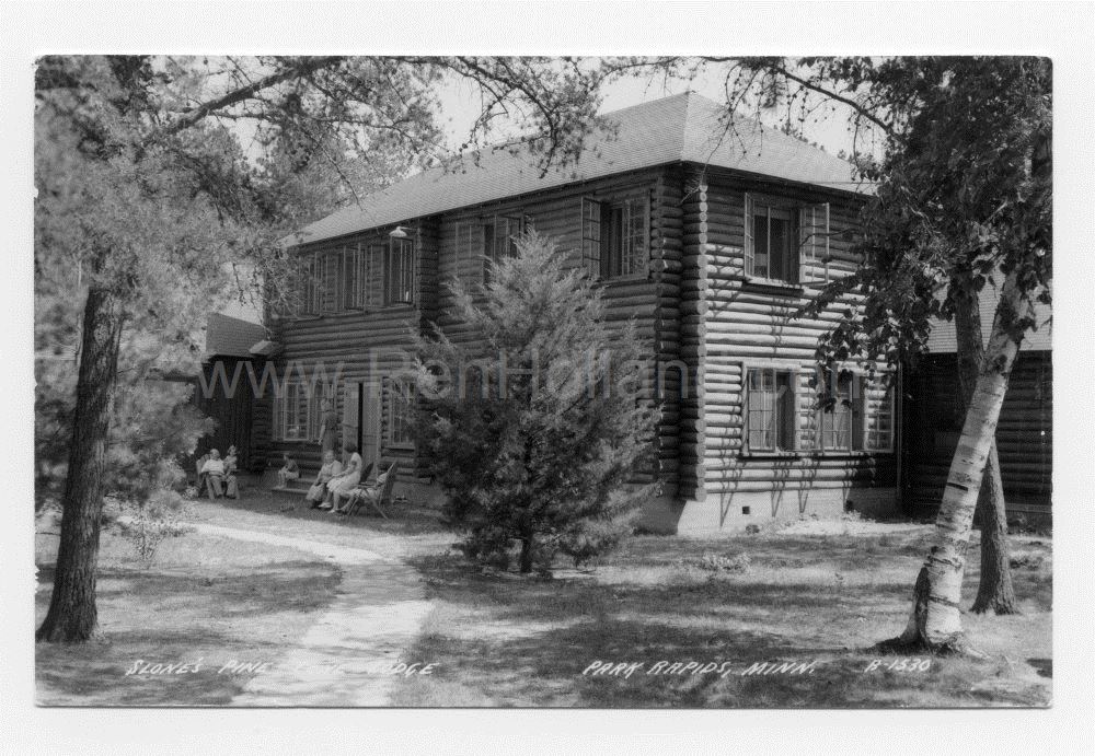 Park Rapids, MN, Big Sand Lake, Slone’s Pine Cone Lodge 1, ca 1930s