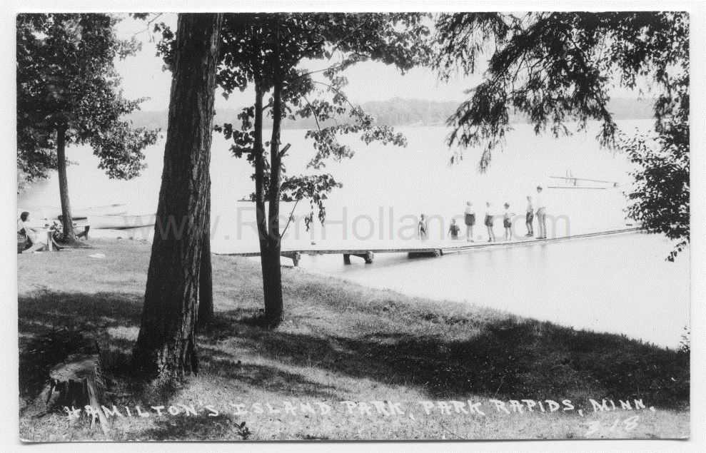 Park Rapids, MN, Long Lake, Hamilton’s Island Park Lodge 10, ca 1940s