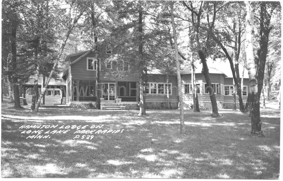 Park Rapids, MN, Long Lake, Hamilton’s Island Park Lodge 2, ca 1940s