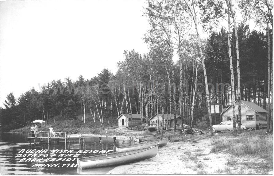 Park Rapids, MN, Potato Lake, Buena Vista Resort, ca 1950 Ren Holland