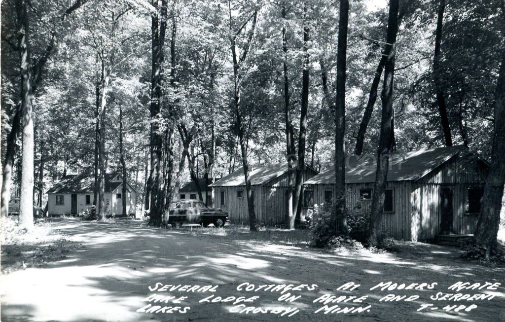 Crosby, MN, Serpent Lake, Mooers Lake Lodge 2, ca 1950 Ren Holland's