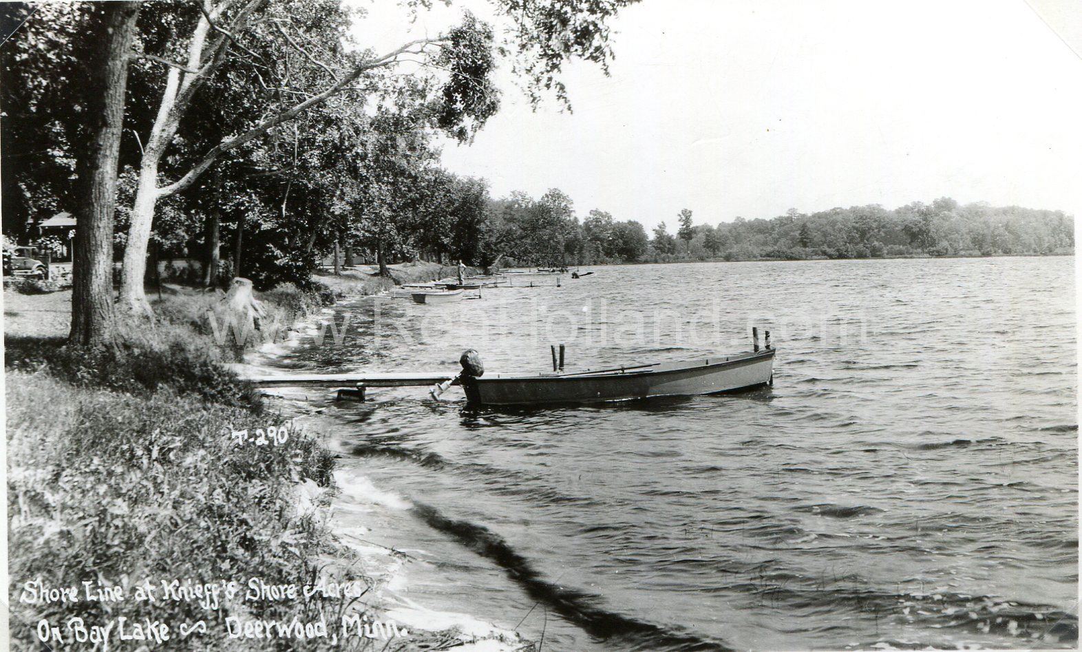 Deerwood, MN, Bay Lake, Knieff’s Shore Acres 3, ca 1930 Ren Holland
