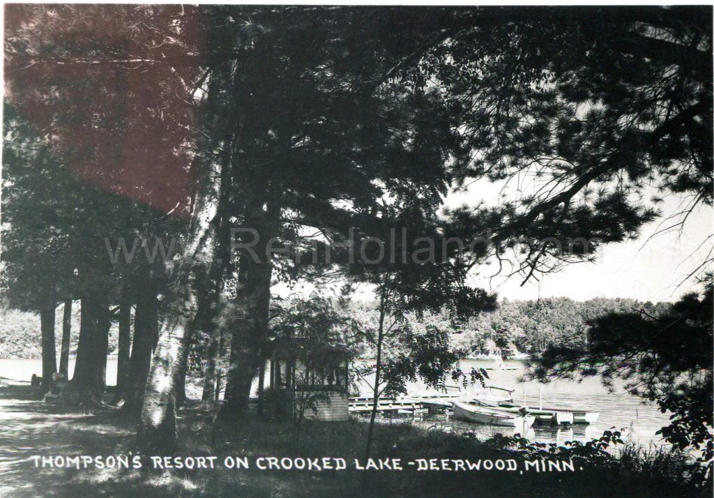 Deerwood, MN, Crooked Lake, Thompson’s Resort, ca 1950 Ren Holland's